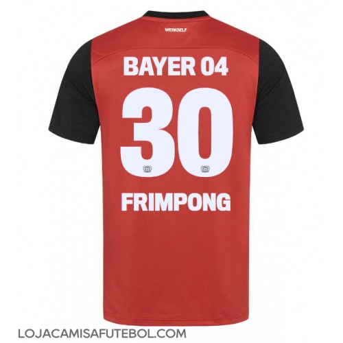 Camisa de Futebol Bayer Leverkusen Jeremie Frimpong #30 Equipamento Principal 2024-25 Manga Curta